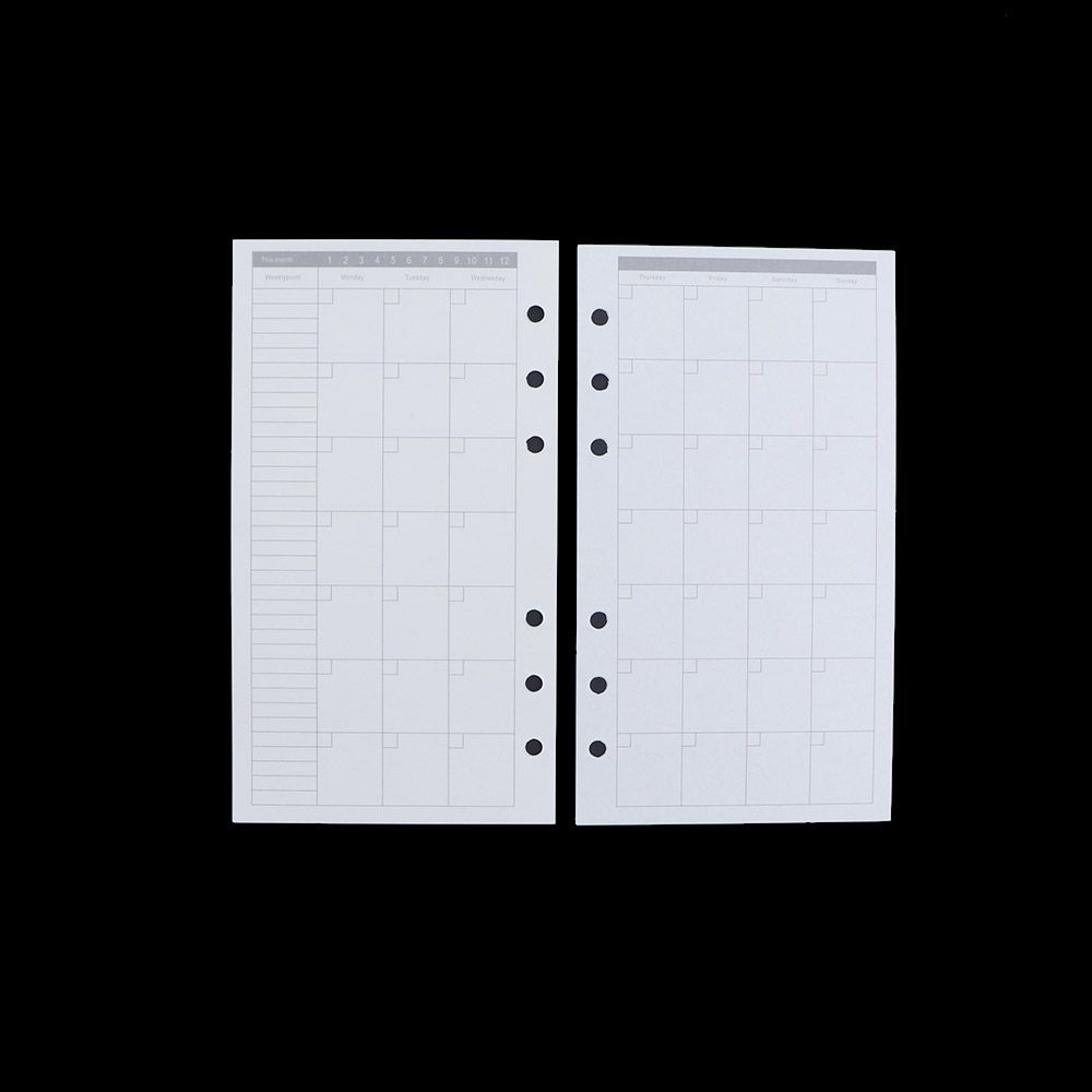 A5 Spiral Dotted Grid Notebook - Weekly Grid Line A5 A6 A7