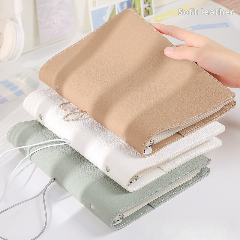 Vintage Leather Journal Notebook - A5 Soft PU DIY Binder Photocards