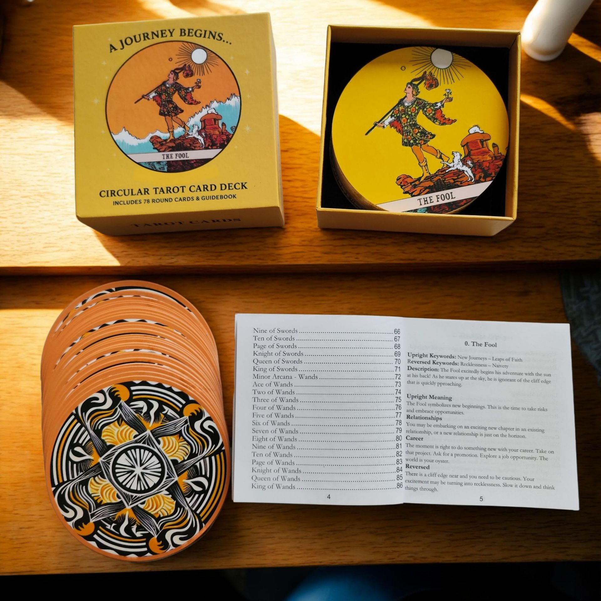 Tarot Deck With Guidebook - Circular Tarot Cards Deck Include 78