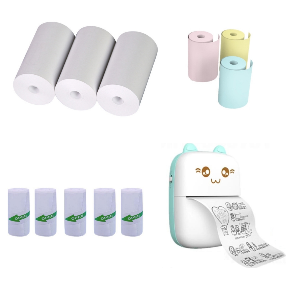 57x25MM Thermal Paper Sticker  - Mini Pocket Thermal Printer Paper Roll review and price