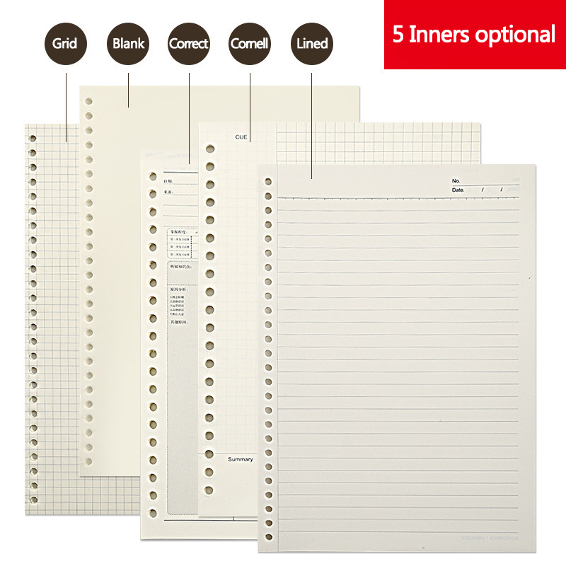 A5 B5 Line Grid 20Holes Loose- - A5 Spiral Dotted Grid Notebook review and price