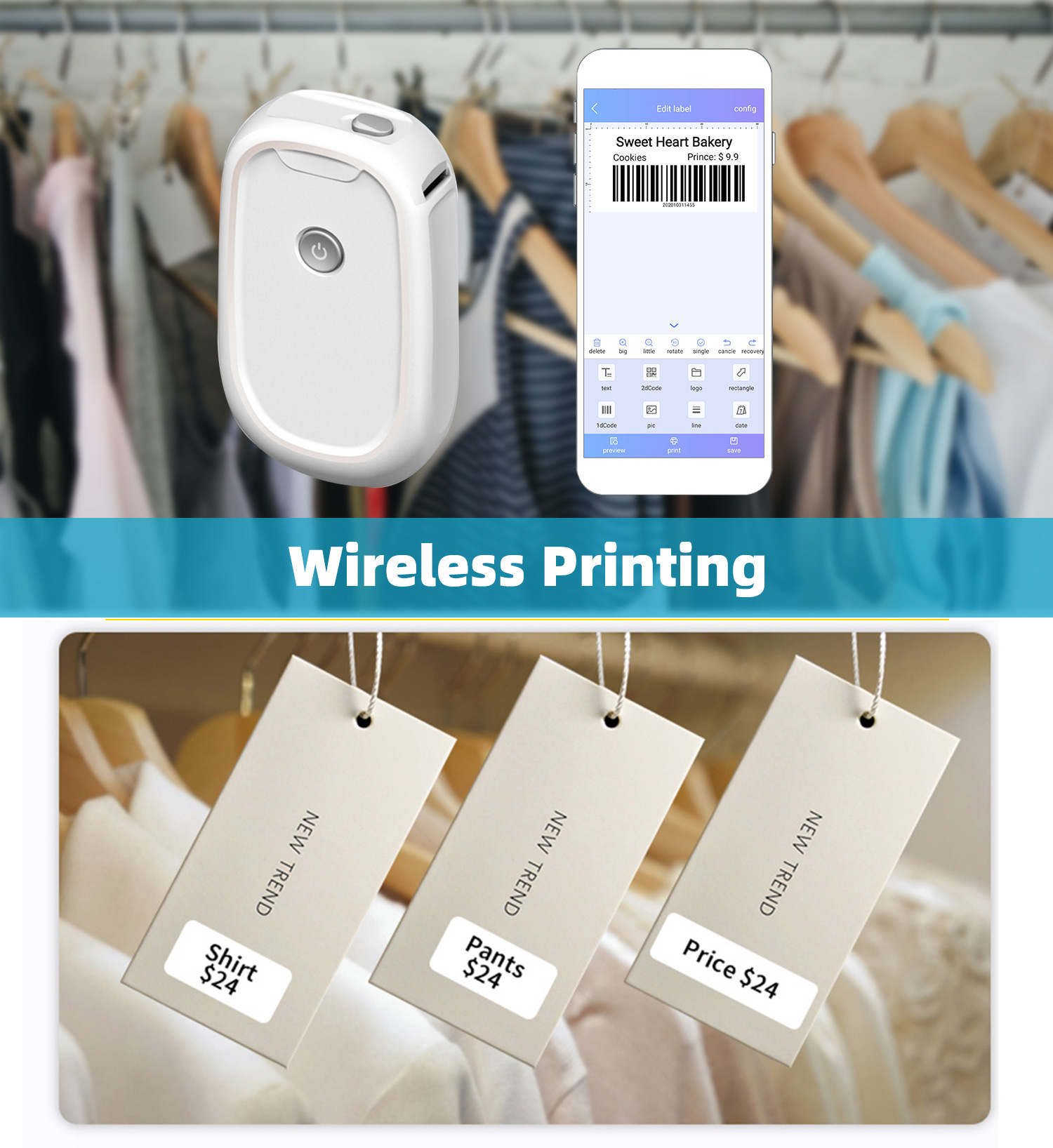 Wireless Portable Label Maker  - Mini Pocket Thermal Printer Paper Roll review and price