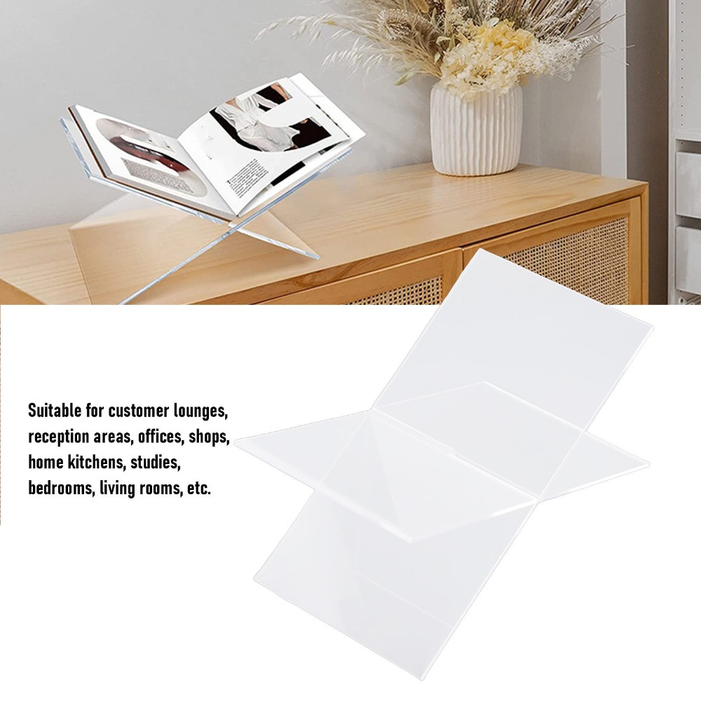 1set X-Shaped Design Acrylic B - Clear Acrylic Book Stand Holder review and price