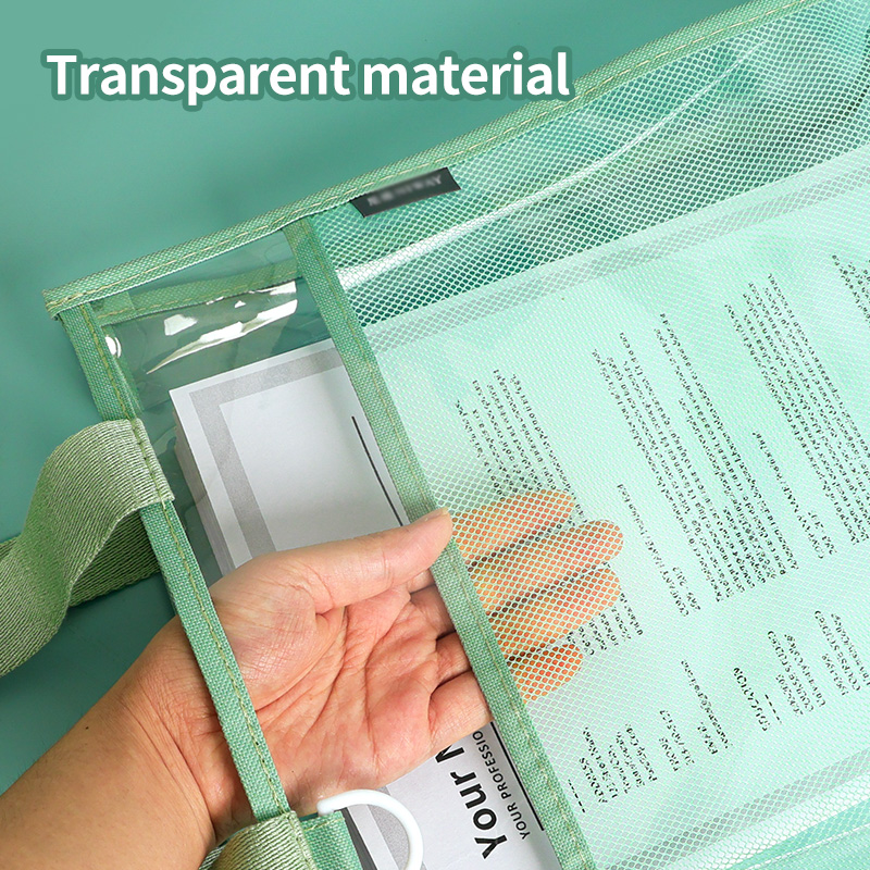 HUAJIE Transparent File Bag, L - Stationery Books review and price