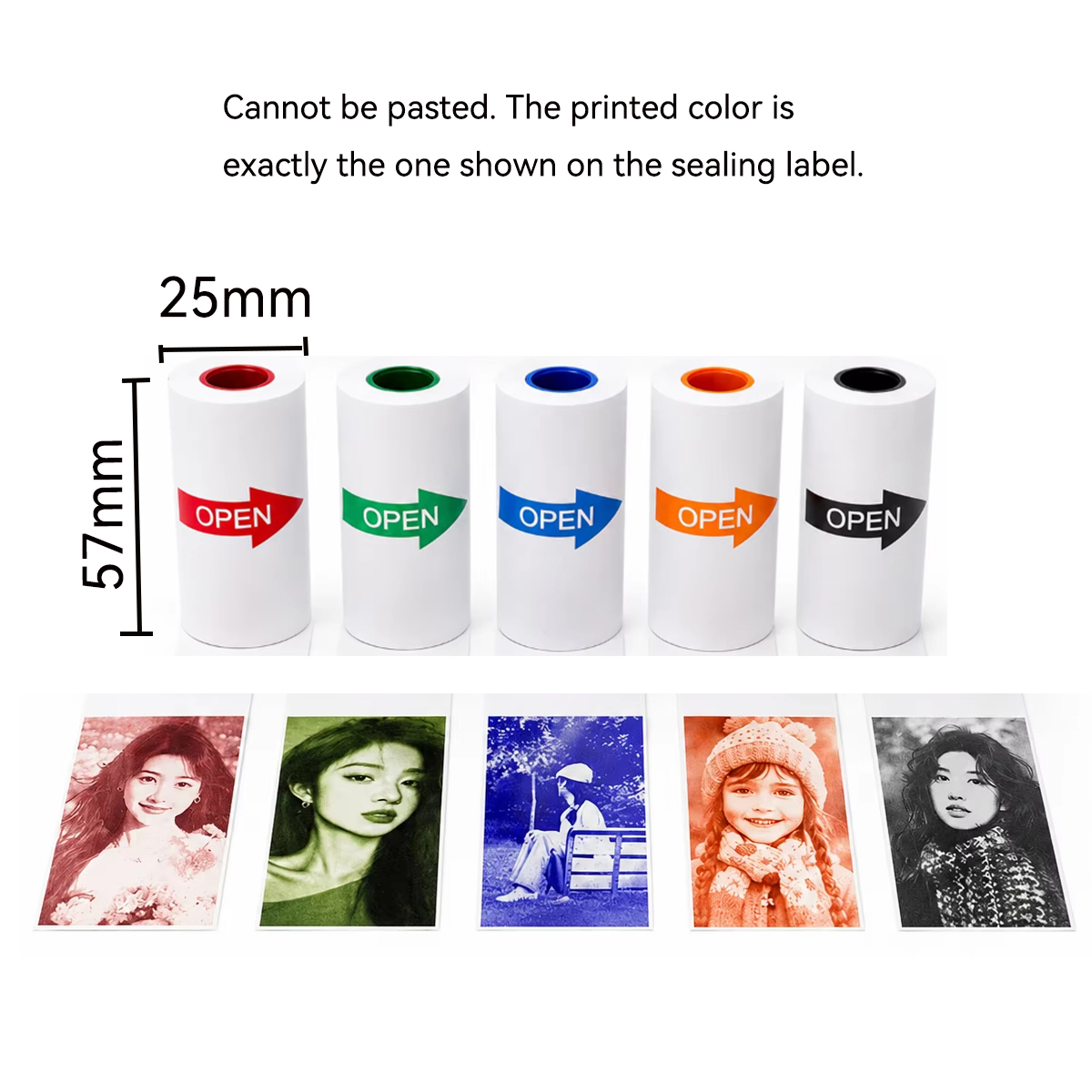 57x25mm White/Color Thermal Pa - Mini Pocket Thermal Printer Paper Roll review and price