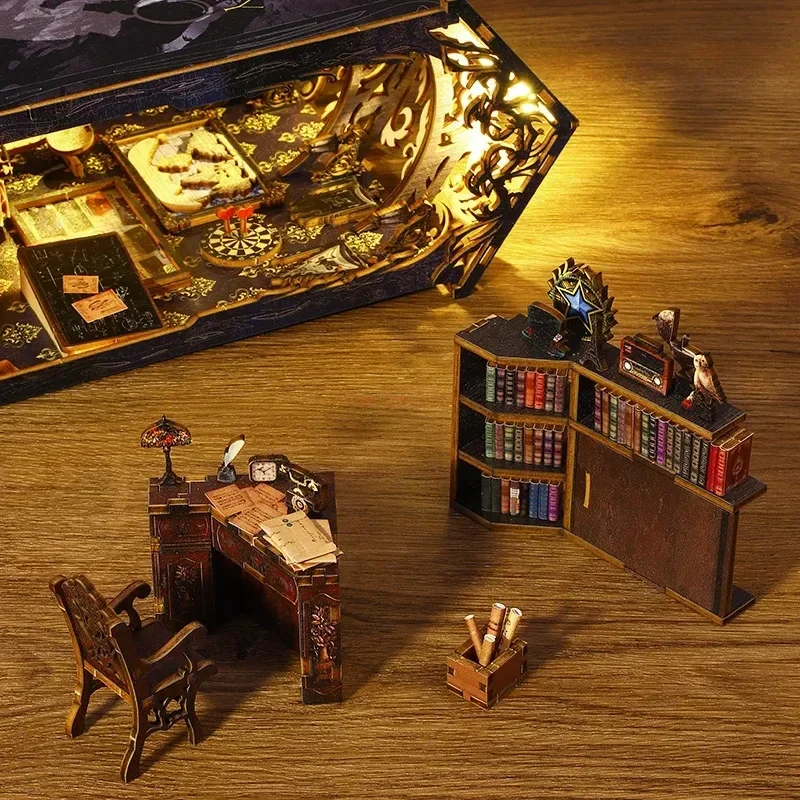 Retro DIY Wooden Book Nook She - Diy Wooden Book Nook Kit Shelf Insert review and price